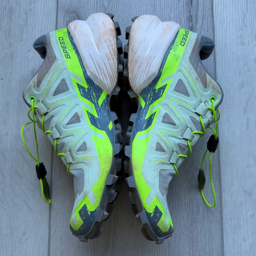 Salomon SpeedCross 6 Green and Gray Trail Running Shoes Size 7 - Picture 2 of 8